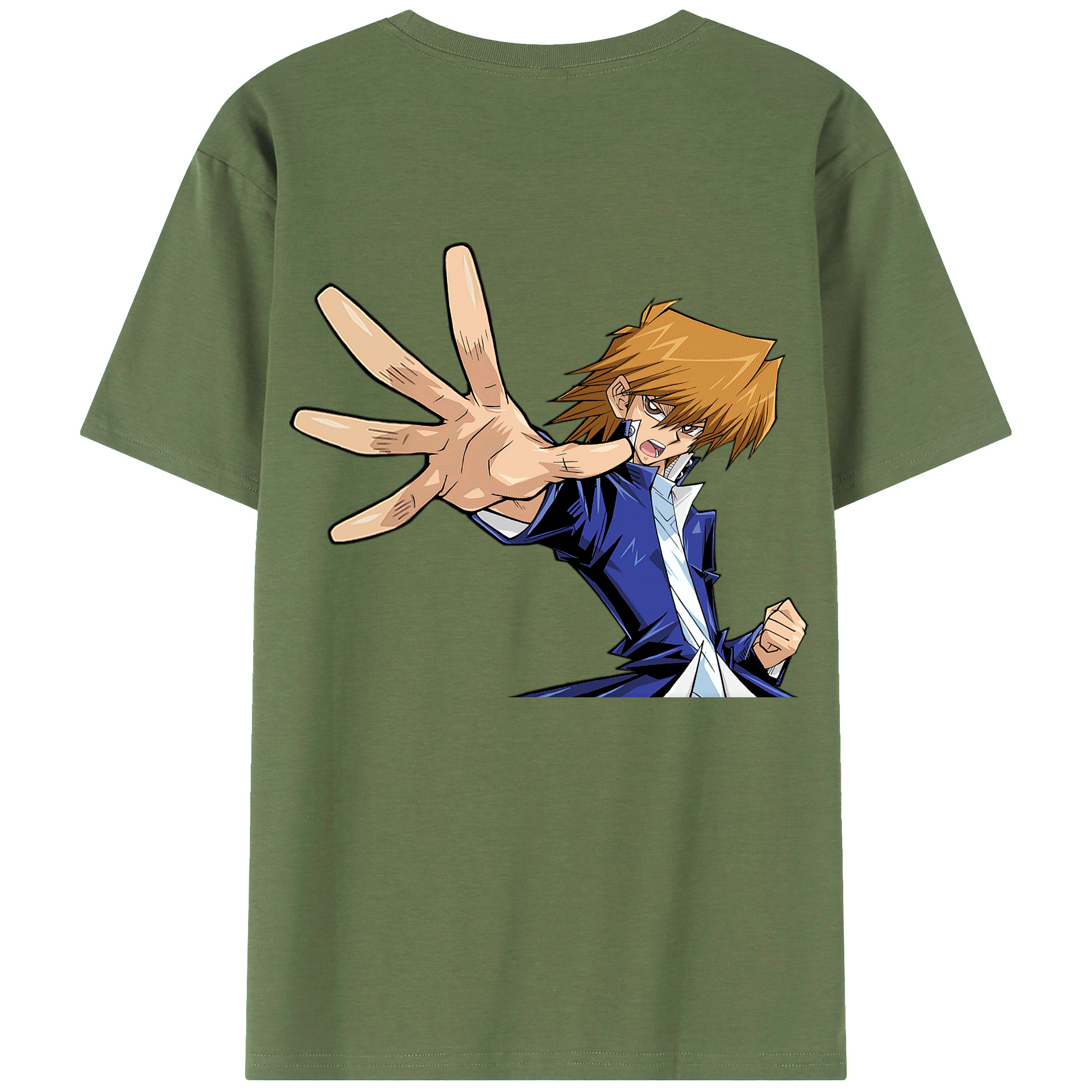 （画像用） 遊☆戯☆王 Yu-Gi-Oh! 綿100％ メンズ半袖Tシャツ（バックプリント） 通気性